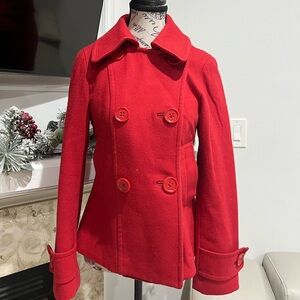 H&M Red Peacoat
